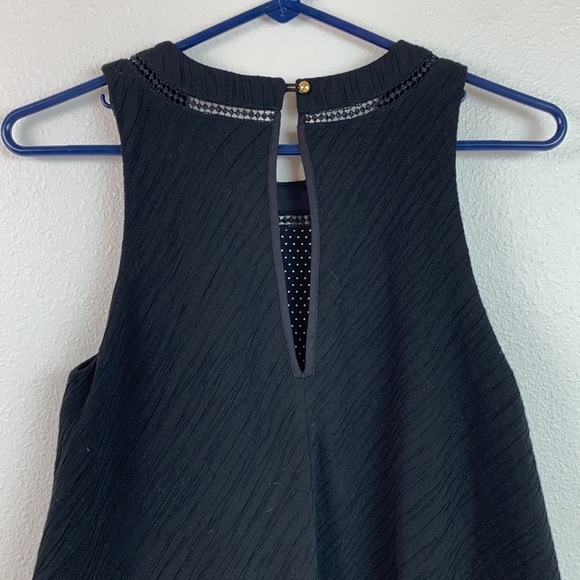 Anthropologie Elevenses Santa Ana Tiered Bodice crinkle stretch romper jumpsuit - Picture 6 of 13